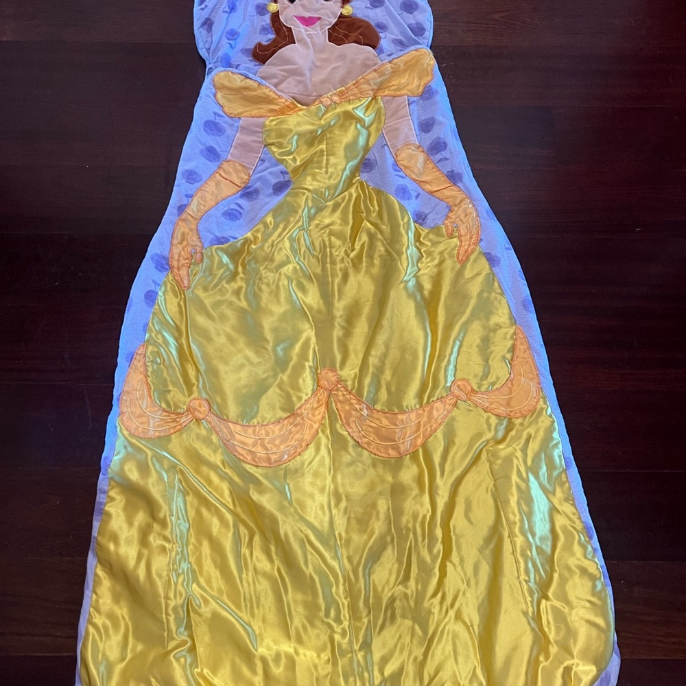 This is a Disney Store Beauty and the Beast Belle shaped sleeping bag.